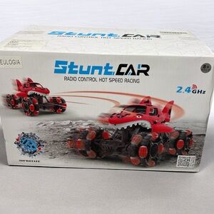 RC Stunt Car Shark Design 2.4GHz Remote Control 360° Spins Red